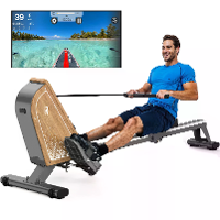 [EU Direct] Bominfit OR3WG Magnetische Roeimachine   FSC Eco vriendelijk Hout Gecertificeerd, 2 Ultra stille Vliegwielen