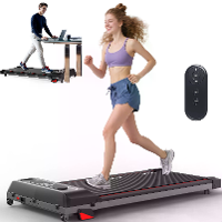 [EU Direct] Bominfit P100 Wandelen Pad Loopband met 4% Hellingshoek   Topsnelheid 6km/h,2.25PK Stille Motor,Afstandsbedi
