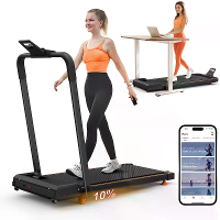 [EU Direct] Bominfit Q29 1B 2.5PK 2 in 1 Onder Bureau Vouwloopband   12km/u Snelheid | 10% helling | Tablet Houder | 120