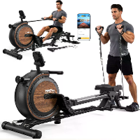 [EU Direct] Bominfit RM5 Pro 2 in 1 Magnetische Roeimachine met Krachttrainingskabels, 6KG Ultra Stille Vliegwiel, 160KG