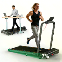 [EU Direct] Bominfit TW2 Professionele Schokabsorberende Loopband met 7% Hellingshoek   Topsnelheid 12 km/u,120KG Belast