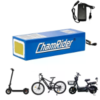 [EU Direct] Chamrider PVC 48V 10,4Ah 499,2Wh Universele Elektrische Fietsbatterij   Aangedreven door Premium 2600mAh 186
