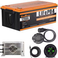 [EU Direct] Cloudenergy R48 120 48V(51,2V) 120Ah LiFePO4 batterij Krachtige golfkarbatterij met ingebouwde Bluetooth 250