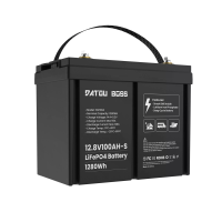 [EU Direct] DATOUBOSS 12V 100Ah LiFePo4 batterij met ingebouwde intelligente BMS, diepe cyclussen batterij, ondersteunin