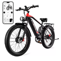 [EU DIRECT] DUOTTS F26 Elektrische Fiets 48V 20AH Samsung Batterij 750W*2 Dubbele Motoren 26*4.0Inch Dikke Banden APP On