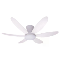 [EU Direct] Elfeland 50W 6 blade LED plafondventilatorlamp met 6 snelheden, wind, 3 kleuren temperaturen, timer, stille
