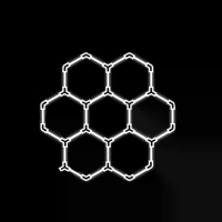 Elfeland 7 Cel Garage Verlichting Hexagon Lamp 6500K LEDbuis Honingraat Barbershop Plafondverlichting Voor Werkplaats 4S