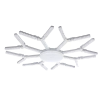 [EU Direct] Elfeland 8 bladige opvouwbare kristallen sneeuwvlok LED plafondlamp E27 verstelbare vorm AC 85~265V ultra he