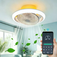 [EU Direct] Elfeland 84W Slim Verdelingsverlichting Plafondventilator met 3 Kleurtinten 360° Draaiing 6 Snelheden Wind S