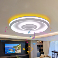 [EU Direct] Elfeland LED Slimme Muziek Plafondlamp met RGB Ambient Achtergrondverlichting, Ingebouwde Bluetooth Luidspre
