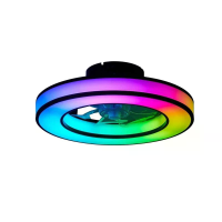 [EU Direct] Elfeland Slim LED Plafondventilator Licht 6 snelheden Verstelbaar 3 Kleurtemperaturen Stille werking met Afs
