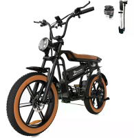 [EU Direct] EVERCROSS EK30 Elektrische Fiets 48V 15AH Batterij 250W Motor 20*4.0Inch Off road Banden 35 55KM Maximale Ki