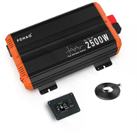 [EU Direct] FCHAO 2500W 24V naar 220V 230V Pure Sinusgolf Omvormer met LCD Externe Weergave Schakelautomaat Auto accesso