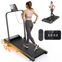 [EU Direct] Formill FT50 2 in 1 Vouwtreadmill, 1 12 km/u Onder Bureau Wandelpad met 12% Hellingshoek, Elektrische Loopma