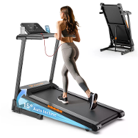 [EU Direct] Formill FT61 3,0HP Loopband met 15° Hellingshoek   13,5 km/u Topsnelheid,300 lbs Belasting,LCD,Ultrasilencie