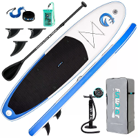 [EU Direct] Funwater 11'*33'' 335cm Opblaasbaar Stand Up Paddle Board met Verstelbare Peddel Reisrugzak Leash Waterdicht