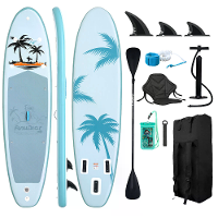 [EU Direct] FunWater 335*84*15CM Belasting 165KG+ Opblaasbare Staande Peddelplank met Zitplaats Unisex Surfplank Voor So