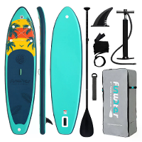 [EU Direct] FunWater 335*84*15CM Laad 165KG+ Opblaasbaar Stand Up Paddle Board Surfplank Voor Solo Avontuur 2+1 Familie