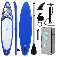 [EU Direct] FunWater 350*84*15CM Laad 180KG+ Langere ISUP Opblaasbare Stand Up Paddle Board Surfplank Voor Solo Avontuur