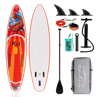 [EU Direct] FunWater 350cm Opblaasbaar Stand Up Paddle Board Surfplank Compleet Paddleboard Accessoires Verstelbare Pedd