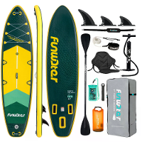 [EU Direct] FunWater 350x90x15CM Opblaasbaar Stand Up Paddleboard Surfplank Compleet Paddleboard Accessoires Verstelbare