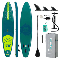 [EU Direct] FunWater 385X85X15CM Grotere SUP Voor Solo / 2+1 Familie Avontuur Belading 230KG Met Aangepaste Peddels en A