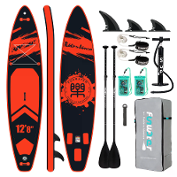 [EU Direct] FunWater 385X85X15CM Langer Breder SUP Voor Solor of Familievakantie Met Peddels Unisex Volwassenen Opblaasb