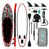 [EU Direct] FunWater Opblaasbaar Paddle Board 12~15PSI Maximale belasting 150KG Staan draagbare surfplank Pulp Board M