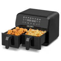 [EU Direct] GELEIPU DL28 8QT Air Fryer 1700W 8 in 1 Dual Basket met onafhankelijke temperatuurregeling, Dual Cook, Sync
