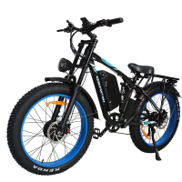 [EU Direct] GERPSI DP2603 Elektrische fiets met achterlicht, dubbelschouder demper, 52V 32AH batterij, 1500W*2 dubbele m