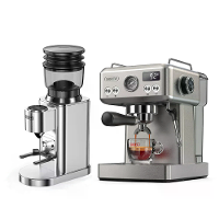 [EU Direct] HiBREW H10A Espressomachine & G7 Conische Maalgrinder Combo 20 Bar Programmeerbare Stoompijp 1.8L Tank Koffi