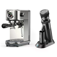[EU Direct] HiBREW H10B Espressomachine & G5 Koffiemolen Combo Met 20 Bar Druk Verstelbare Temperatuur 36 Maalniveaus