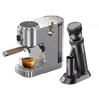 [EU Direct] HiBREW H13 Dual Boiler Espresso Machine & G5 Koffie Maler Set Met PID Temperatuurregeling 36 Maalmogelijkhed