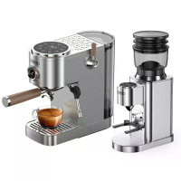 [EU Direct] HiBREW H13 Dual Heater Espresso Machine & G7 Coffee Grinder Set With PID Control 20 Bar Pressure 48 Grind Le