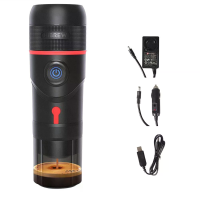[EU Direct] HiBREW H4 Draagbare Autokoffiemachine met Adapter 15 Bar Druk DC 12V Espresso Koffiezetapparaat met Adapter