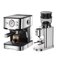 [EU Direct] HiBREW H5 20 Bar Espresso Machine & G7 Conical Burr Grinder ComboTouchscreen 48 Niveaus Grinder 1.5L Tank