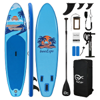 [EU Direct] InnoExpo 335*83*15CM Opblaasbare Stand Up Paddle Board Belasting 190kg Surfplank Voor Solo Avontuur 2+1 Fami