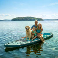 [EU Direct] InnoExpo 350*83*15CM Laad 200kg Langere Paddleboard met Zitplaats Groot draagvermogen 3*Vinnen Stabiele SUPB