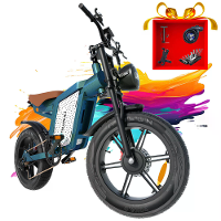 [EU Direct] JANSNO X60 Elektrische Fiets 48V 23AH Batterij 750W*2 Dubbele Motoren 20 inch Banden 80KM Maximaal Bereik 15