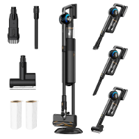 [EU Direct] JIGOO V700 Snoerloze Stofzuiger met 2,5 L Zuigstation,Automatische Stoflediging,33KPa Zuigkracht,V vormige B