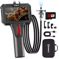 EU Direct KAIWEETS KBA02 Two Way Articulating Borescope Camera 1920x1080 HD Display 4.3 Inch Screen 6.5Mm Lens LED Light