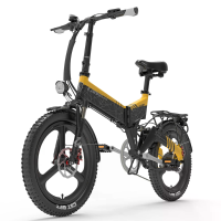 [EU Direct] LANKELEISI G650 48V 12.8AH 500W Opvouwbare Bromfiets Elektrische Fiets 20*2.4 Inch Off Road Band 80 100km Be