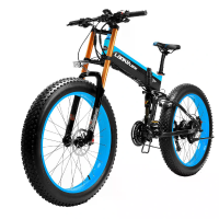 [EU Direct] LANKELEISI XT750 PLUSGrote Vork 17.5Ah 48V 1000W Opvouwbare Bromfiets Elektrische Fiets 26 Inch 130km Kilo