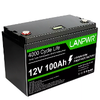 [EU Direct] LANPWR 12V 100Ah 1280W LiFePO4 Lithium Batterijpak Back upvoeding 1280Wh Energie 4000+ Diepe cycli Ingebouwd
