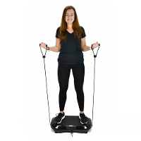[EU DIRECT] LIFEFIT F DESK 01 01 Trilplaat oefenmachine met elastische weerstandsbanden Lichaamstrainingstrilplaat voor