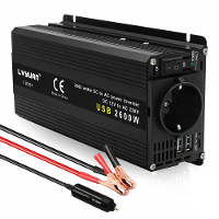[EU Direct] Lvyuan DC 12V naar AC 220V Auto omvormer Auto Converter 1000W (2600W piek) Draagbare Buitenkrachtbank Omvorm