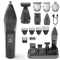 [EU Direct] MOOSOO RS1901 6 in 1 Multi grooming Kit voor Mannen Elektrische Scheerapparaat Haartondeuse Baardtrimmer & N