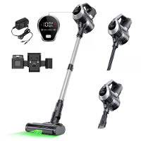 [EU Direct] MOOSOO YC1 Draadloze Stofzuiger,12kPa Hoge Zuigkracht,40 Minuten Batterijduur,LED Scherm,Multi Cyclonen Filt