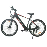 [EU Direct] MOTUS City Elektrische Fiets Zwart Rood 36V 12.5Ah 250W BAFANG Motor 27.5Inch 50 65KM MAX Bereik 125KG Max L