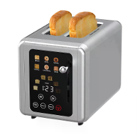 [EU Direct] NovuLife 2 slice mini roestvrijstalen elektrische toaster automatische ontbijtmachine grill draagbare intell